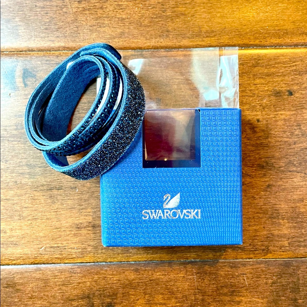 Swarovski Double Snap Slake Bracelet-Denim Blue